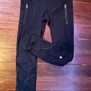 Lululemon Black Zippered Athletic Leggings